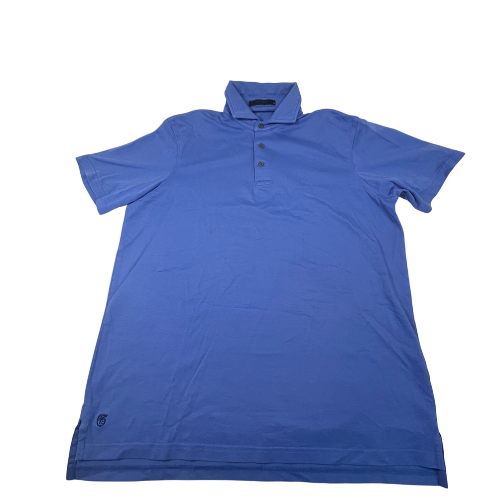Greyson Mens Short Sleeve Performance Golf Polo Shirt Blue Size M